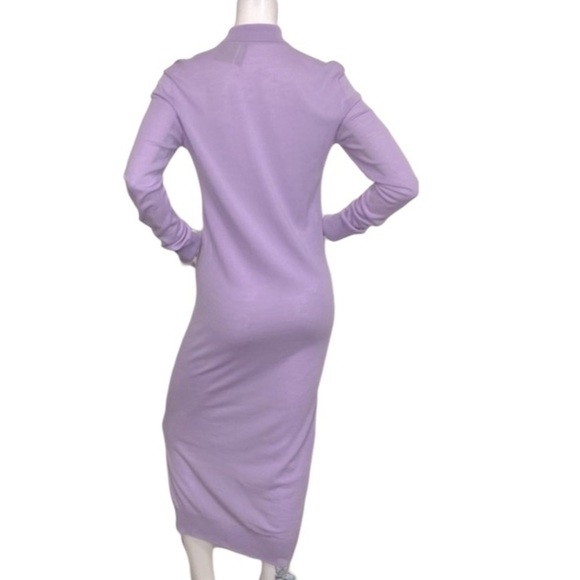 Kwaidan Editions Lilac 100% Merino Wool Long Sleeve Turtleneck Dress Size M - Picture 6 of 8